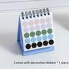 Desk Calendar - , July To December 18 Months Mini Desk Calendar With Stickers, Standing Flip Desktop Calendar For Home Office School