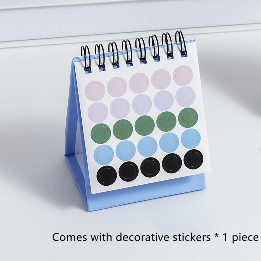 Desk Calendar - , July To December 18 Months Mini Desk Calendar With Stickers, Standing Flip Desktop Calendar For Home Office School