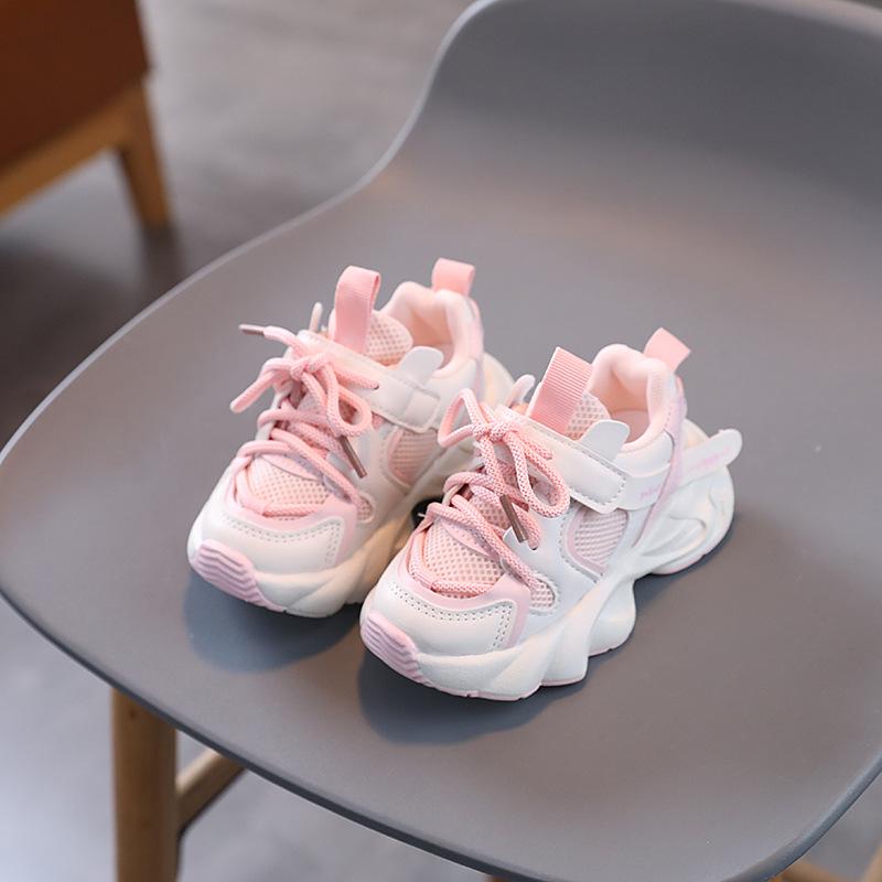 

Lightweight Toddler Sneakers Kids Newly-released Arch Support Chunky Sneakers for Girls Little Boys Running Shoes H03012 21 розовый