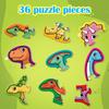 9 Packs Dinosaur Puzzles for Kids Aged 3+,Shaped Puzzles for Beginners,3 Year Old Montessori Toys,Educational Activity for Toddlers,Preschool