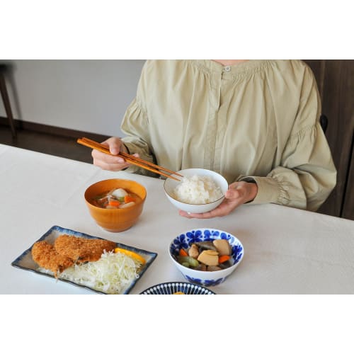 HTB Natural Wood Hexagonal Chopsticks, Set of 5, 22.5cm, Wooden Chopsticks for Guests, Non-Slip, for Home Use, Guests, and Everyday Use, High-Quality