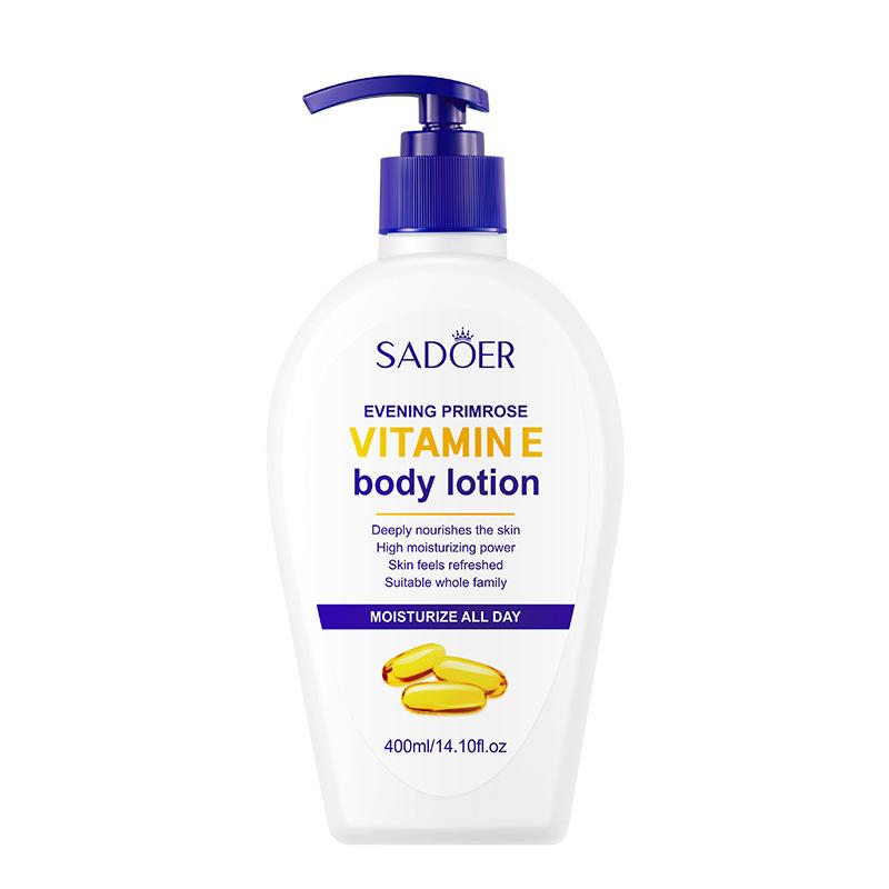 Lotion Corporelle Vitamine E SADOER Onagre Hydrate et hydrate tout le corps