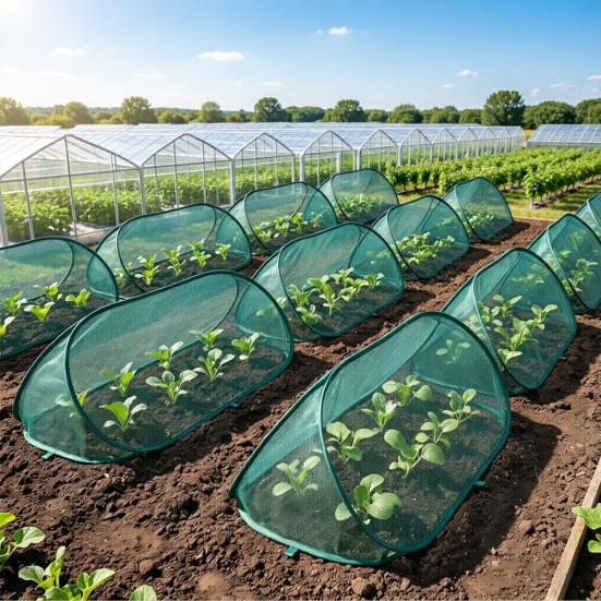 Pop Up Plant Cover Mesh Garden Protector Tent with Ground Stakes Foldable Plant Protection Netting for Vegetables Flowers Seedlings from Animals