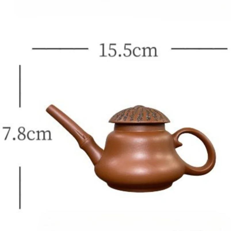 Chinese-style Retro Red Clay Teapot Handmade Tea Brewing Device Gongfu Teapot Single-person Fisherman Teapot Long-spouted Teapot