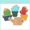 Wooden Educational Building Blocks With Potted Plants Dinosaurs And Flowers For Toddlers Kids Playroom