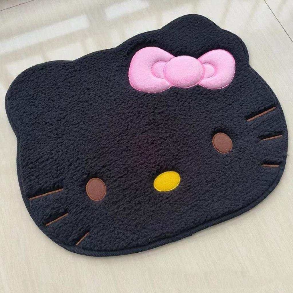 Cartoon Hello Kitty imitation cashmere floor mat bathroom absorbent non-slip mat