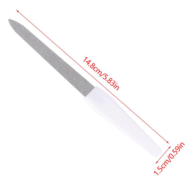 1Pc Metal Double-Sided Nail File Scrub Manicure Sharpening Nail Nail Tool Manicure Pedicure Tool High Quality Nail File