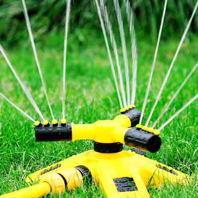 Automatic Garden Sprinkler 360-Degree Rotating Water Sprinkler 3-Arm Adjustable Sprinkler Garden Hose Attachment for Yard Lawn Irrigation