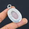 Daughters Day Sale Sterling Silver Natural Rose Quartz Bezel New Pendant Jewelry
