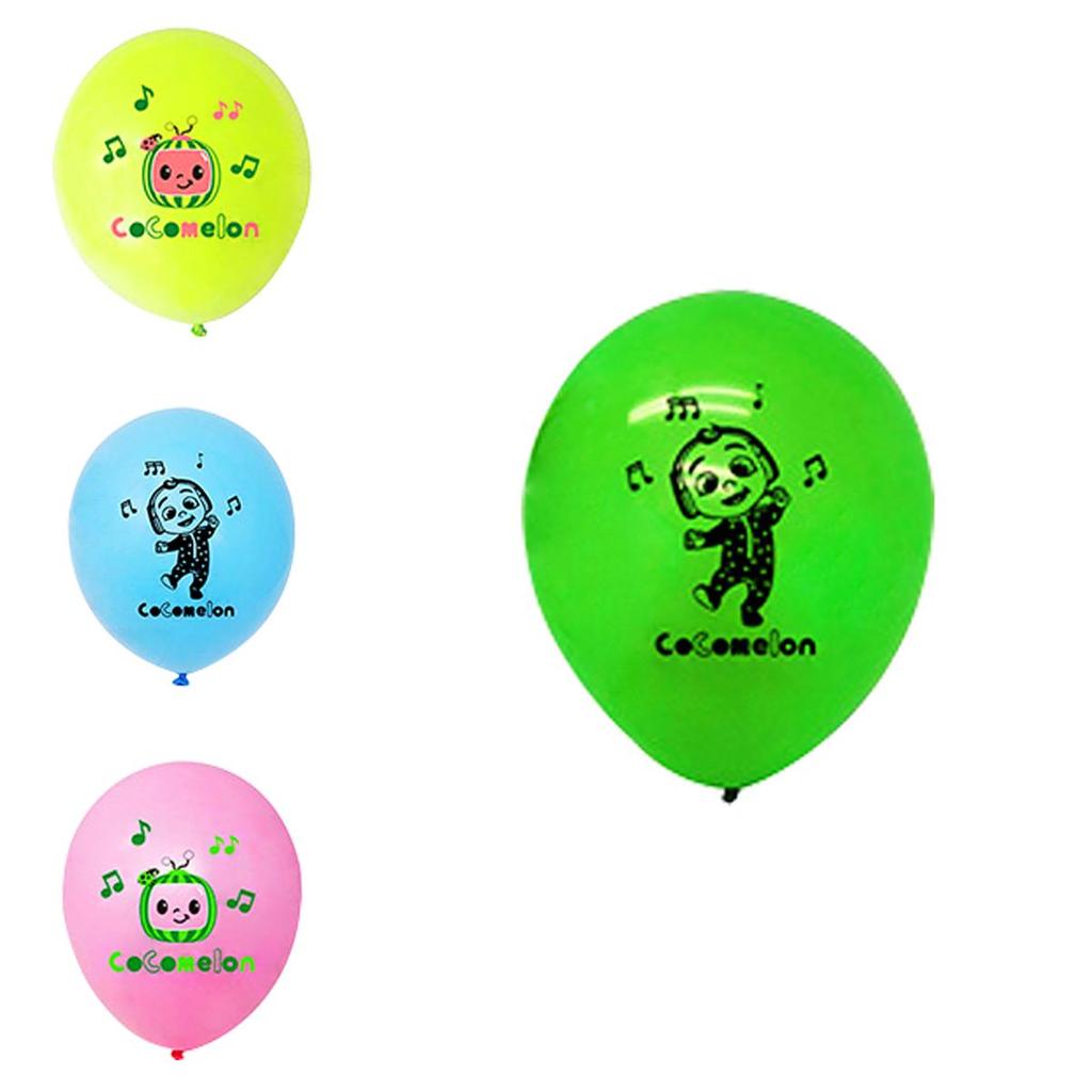 Cocomelon Themed Multi Latex Balloons Cheerful Kids Birthday Party Decor Essentials