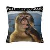 Thinking Monkey Meme  Pillowcases Accessories Printing Cushion Cover Decorative  Pillow Case Cover Home Multi Size