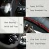 DIY Car Steering Wheel Cover Carbon Fiber Leather For Volkswagen VW Atlas Golf 8 Mk8 Jetta Passat B9 Tiguan Sharan Car Interior