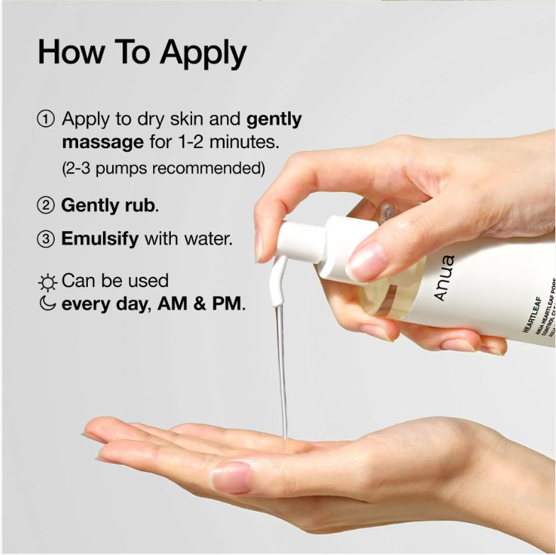 [SET] Anua Heartleaf Pore Control Cleansing Oil 200mL +  Quercetinol Pore Deep Cleansing Foam 150ml