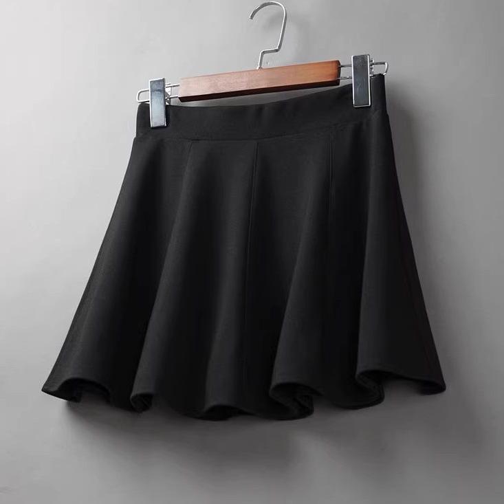 

Women s A-Line Midi Skirt with Elastic High Waist, Anti-Exposure Design, in Classic Black for Spring, Autumn, and Winter. XL [Recommended 119-130 lbs]