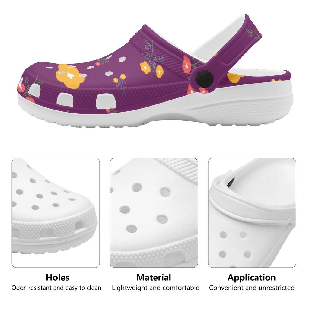 Summer Print EVA Clogs Men Women Soft Sole Lightweight Slip On Casual Shoes Soft Sole Summer Sandals Lightweight Daily Wear