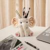 Creative and Cute Elephant Pen Holder Storage Ornament Cartoon Animal Office Desktop Decoration Resin Crafts Home Accessories