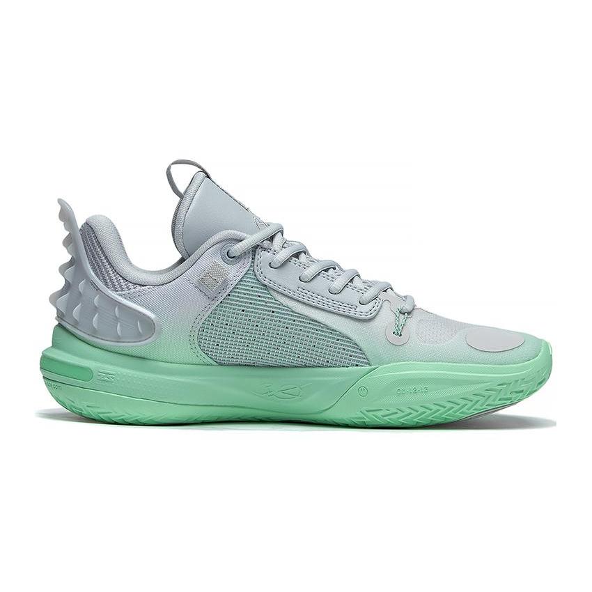 New LiNing All City 11 Youth Cushioning Anti Slip And Wear Resistant Low Top Basketball Shoes Unisex Gray Green ABPT049-1