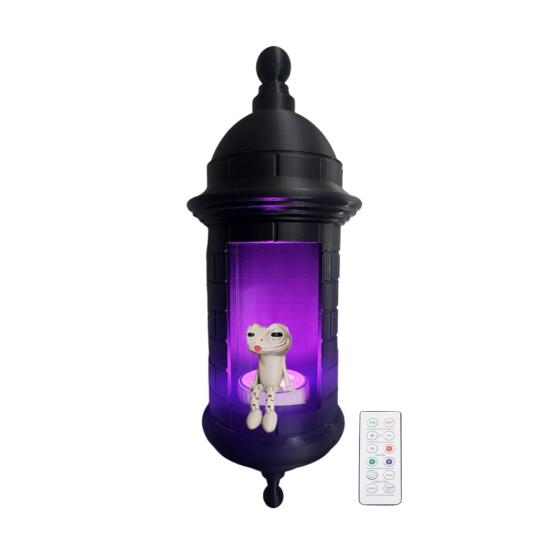 1/2Pcs Puerto Rican Garita Wall Coqui Lamp Battery Powered 3D Printed Frog Bedroom Living Room Outdoor Garden Wall Mount LED Light