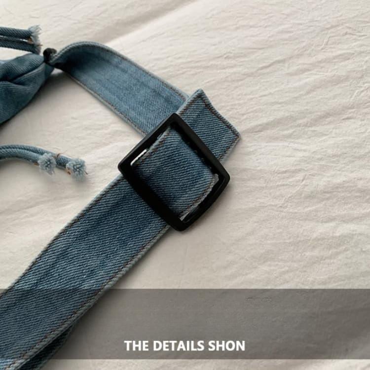 Borsa pettorale in denim lavato retrò americano