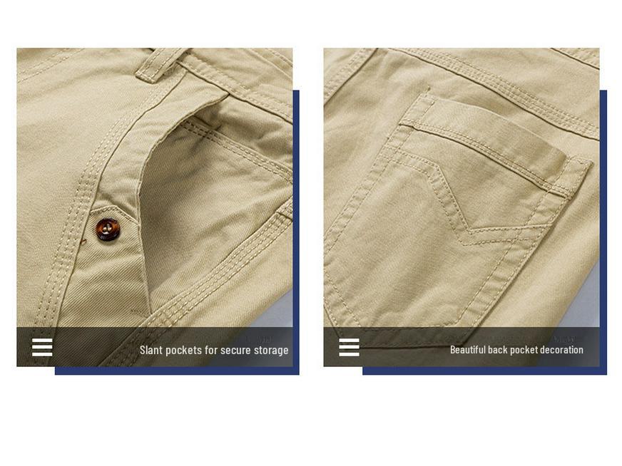 Men's Summer Korean Style Light Luxury Loose Elastic Workwear Shorts