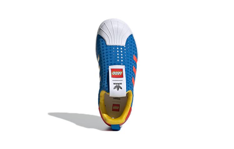 LEGO X Adidas Originals SUPERSTAR 360 Low Top Skateboard Shoes Blue Red Children Aged 3 7 Years Old H02730