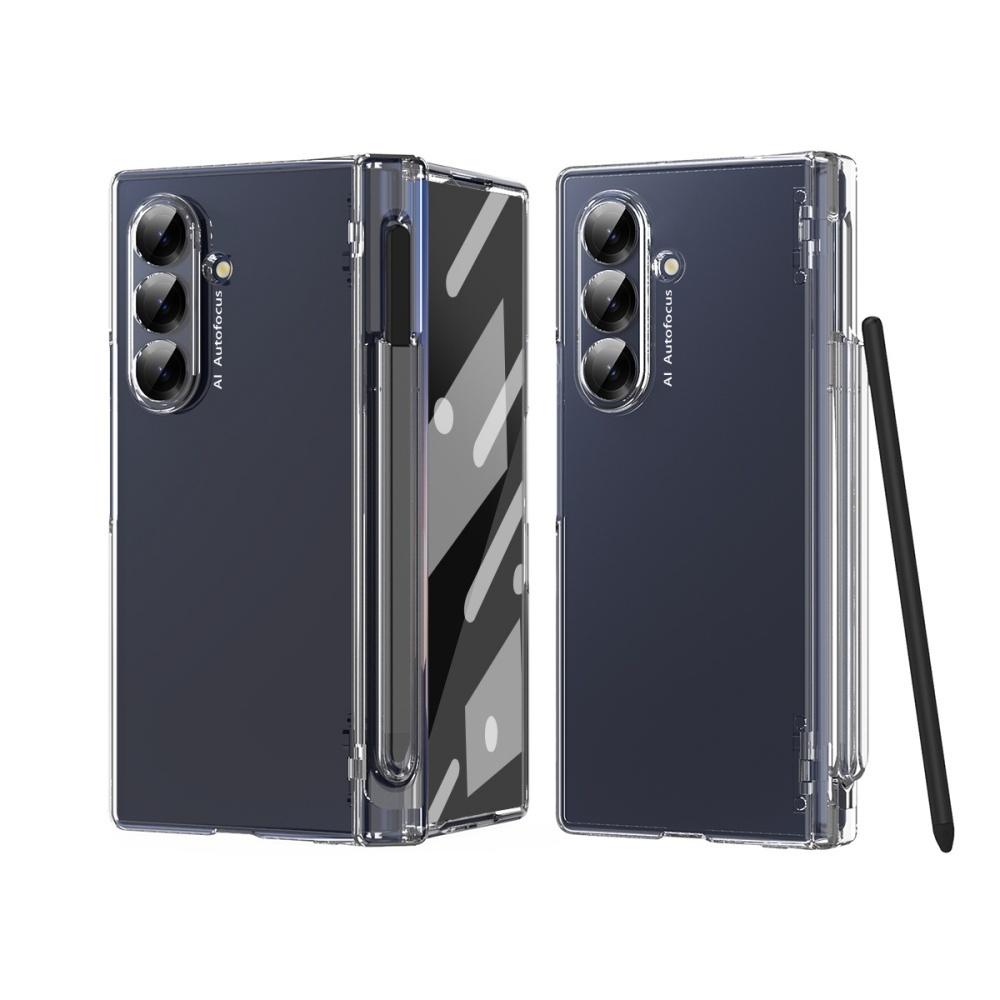 Matte Candy Color With Pen Slot Case for Samsung Galaxy Z Fold 7 6 4 3 Fold7 Screen Protector Film Hard PC Shockproof Cover