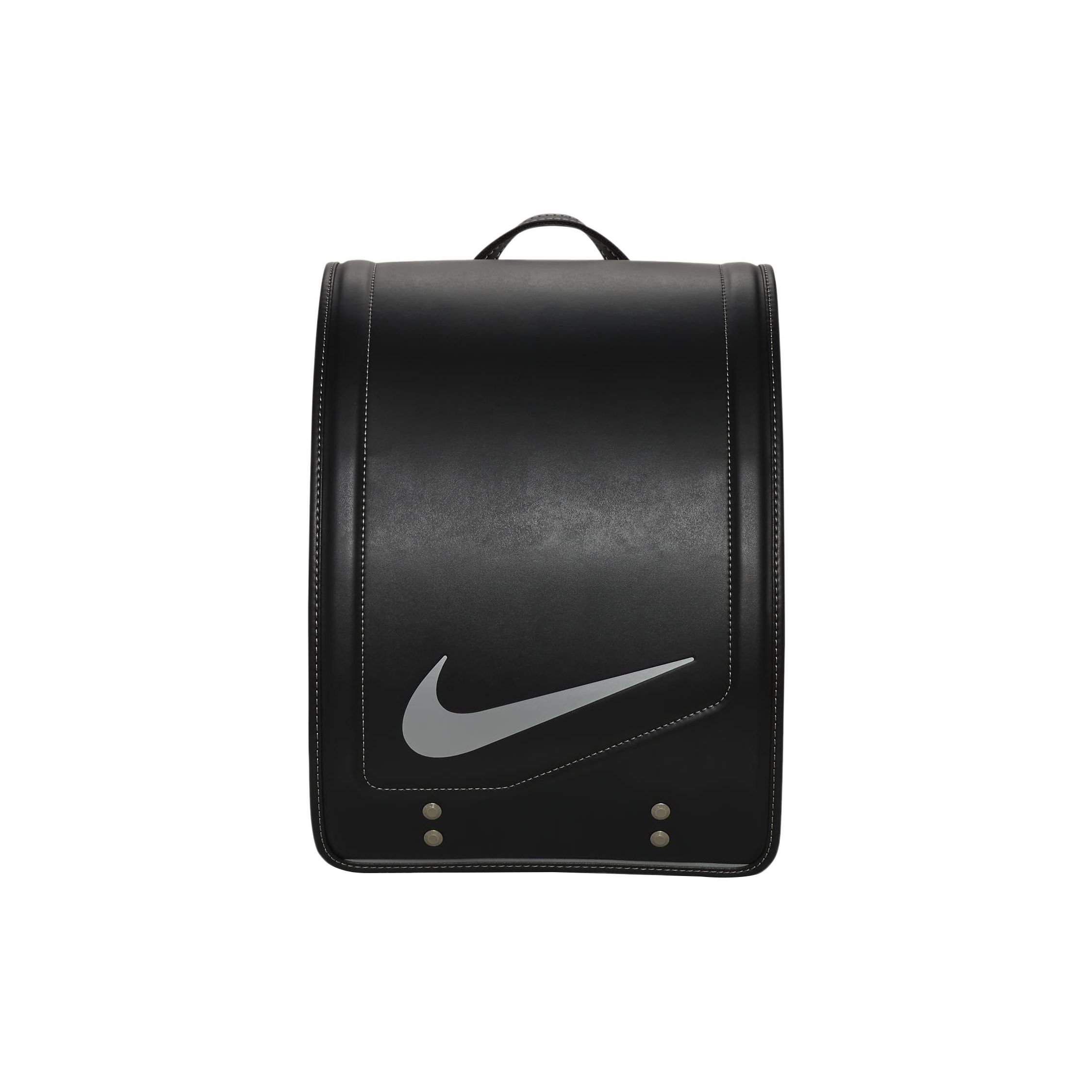 

Nike Gray Logo Print Synthetic Leather Backpack Kids Backpacks Black FD1061-013 Black
