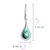 Abalone Shell Iridescent Inlay Drop Earrings for Women Sterling Silver .925
