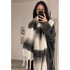 Autumn and Winter Imitation Cashmere Scarf Thickened Mohair Extra Long Version Advanced Gradient Color Warm Shawl Couple Neck Scarf New