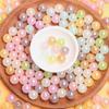Luminous 500pcs UV Dazzle Necklace Accessories Beaded Material Round Beads Bracelet Jelly Color 10/12/14mm DIY Acrylic Fashion