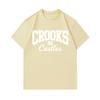 Men's 100% Cotton Crew Neck Short Sleeve T-Shirt, Classic White Letter Printed Casual Soft Breathable Summer Tee, Regular Fit Daily Wear Basic Top for