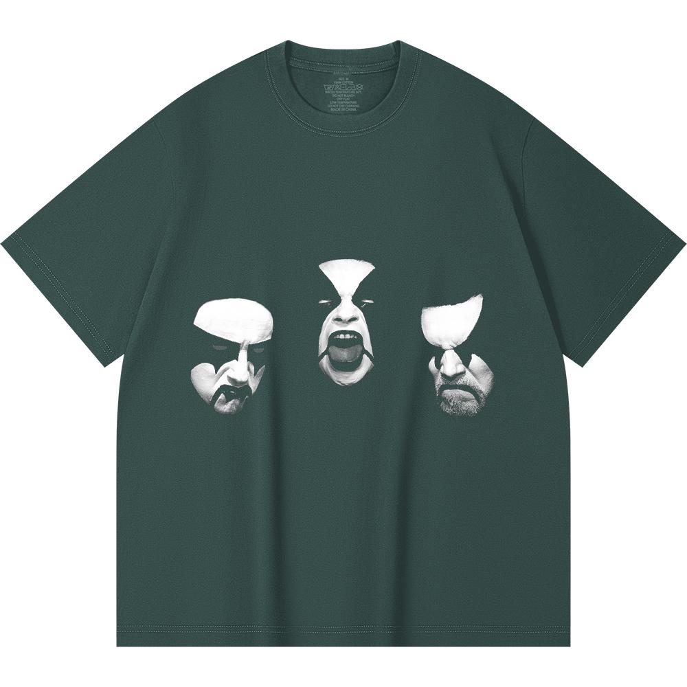 230 Gsm 100% Cotton Heavy Metal T-Shirt  Rock Band Popular Music Print Unisex Heavy Cotton T Shirt