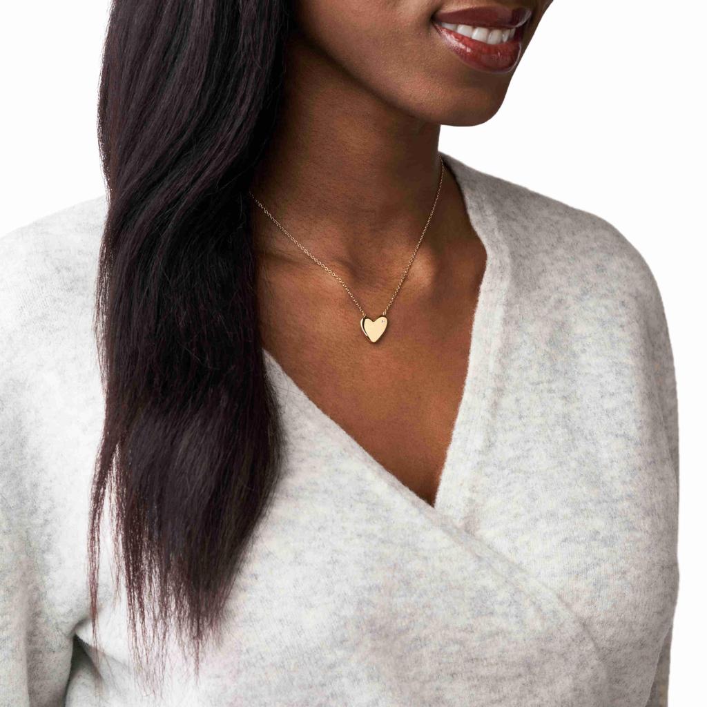 Skagen Women's Stainless Steel Heart Necklace, Gold SKJ1570710
