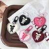1PC Keychain Initial Pendant For Bags Backpacks Key Accessory Bowknot Creative Plastic Portable Heart Gift Colourful Lightweight