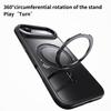 KEYSION Shockproof Transparent Matte Case for MagSafe for iPhone 17 17 Air 360° Magnetic Ring Stand Wireless Charging Phone Back Cover