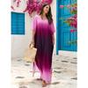 Women's Gradient Print Beach Cover-Ups Party Dresses Plus Size Swimwear Cover-Ups