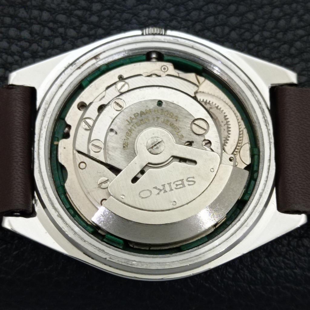 JAPAN VINTAGE SEIKO 5 AUTOMATIC 6309A MENS SILVER COLOR DIAL WATCH A701648-5 R206c-a701648