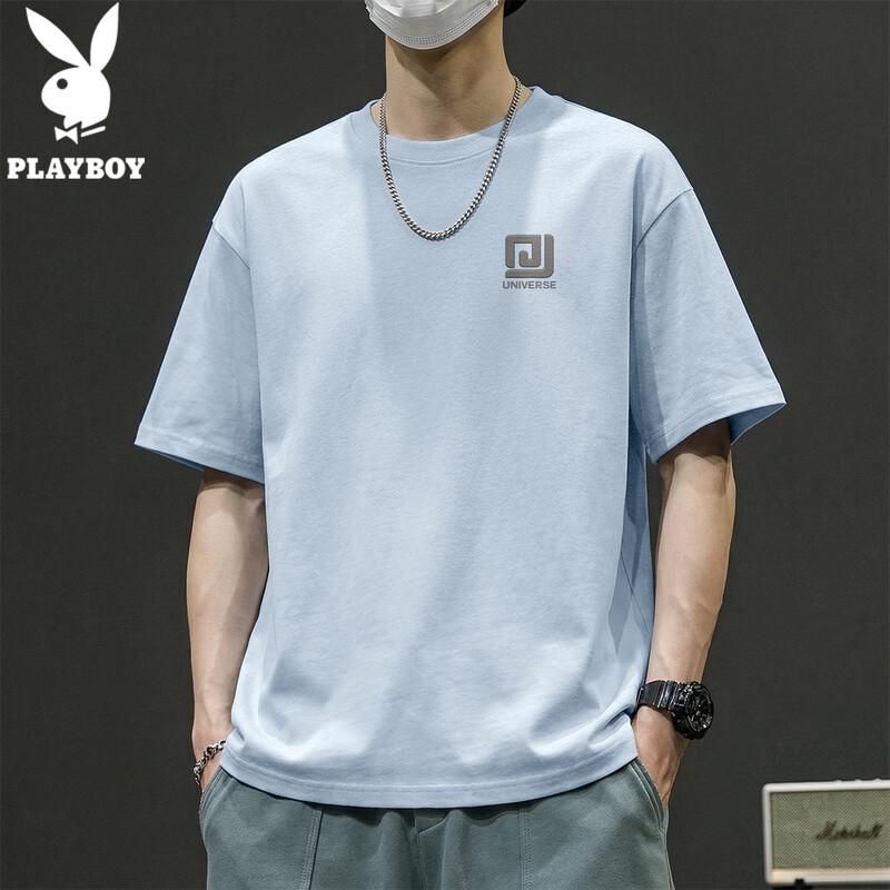 PLAYBOY Men's Round Neck Short Sleeve T-Shirt