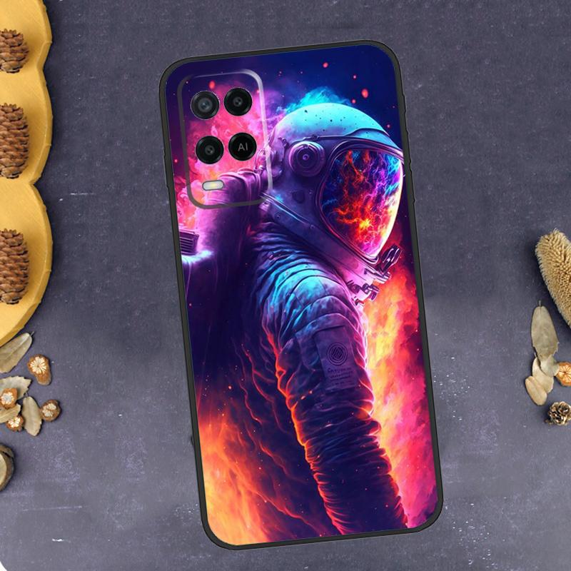 Space Moon Astronaut Phone Case For Oppo A96 A16 A76 A78 A58 A18 A38 A98 A17 A77 A80 A40 A60 A74 A94 A54 A15 A57S