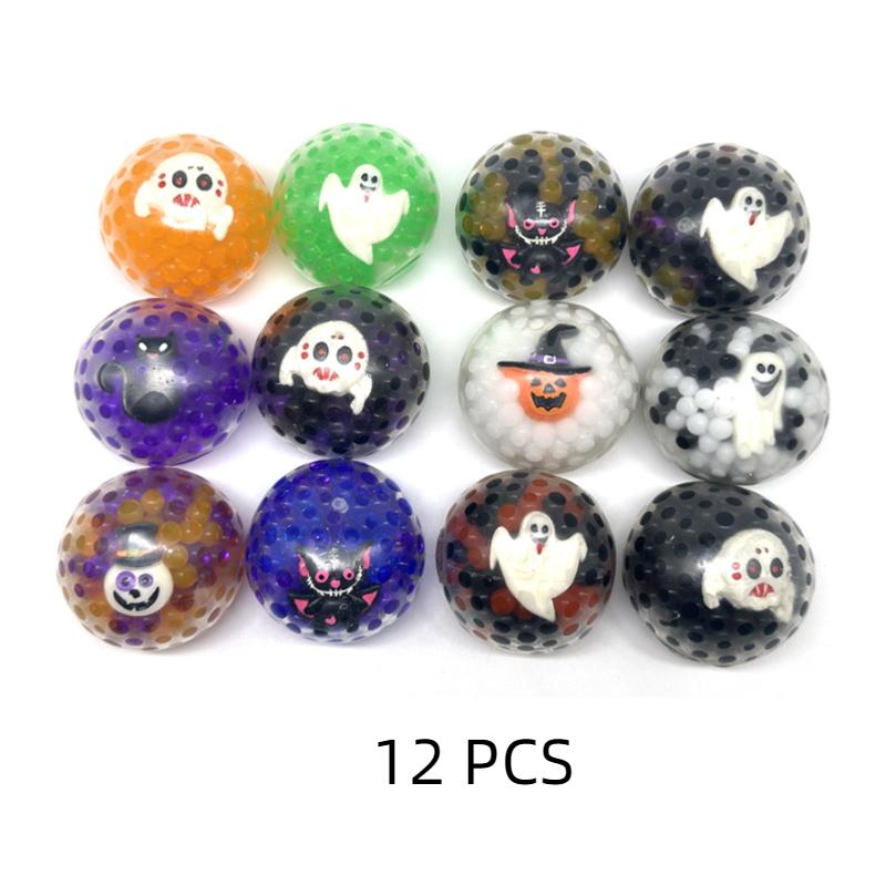 

Хэллоуин Бусина 12 шт. Набор Экструзионных Шариков для Снятия Стресса Декомпрессионная Игрушка для Сжатия
