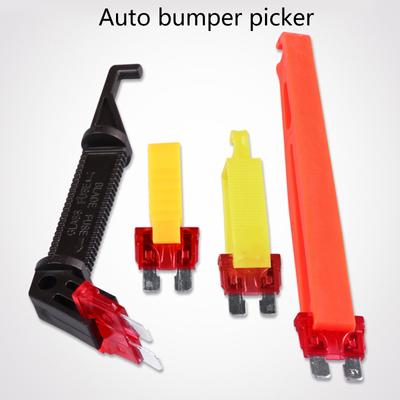 4 pezzi Micro Car Fuse Puller Clip Pinza di plastica Pinzette Strumento di installazione Estrattore fusibile Plug-in Pull-out Pinzette