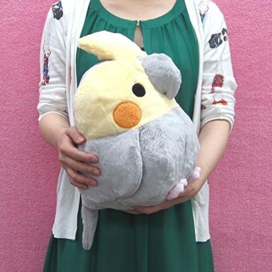 Hamee TST ADVANCE Munyum Cockatiel Plush Normal XL Size Toy, Gray,