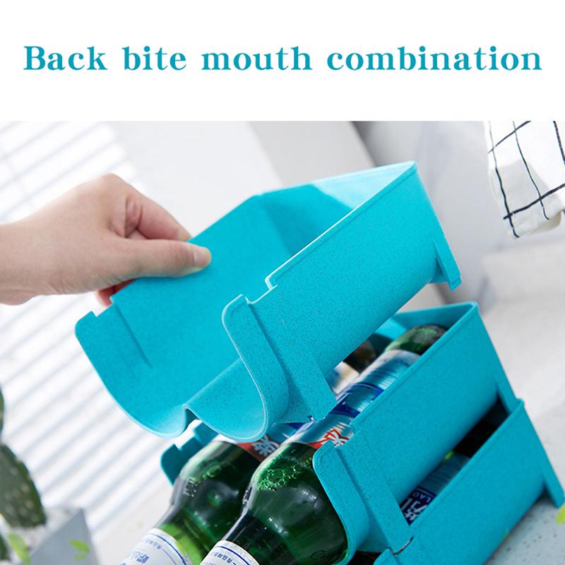 Refrigerator Beer Beverage Storage Box Kitchen Bottle Storage Rack Stackable