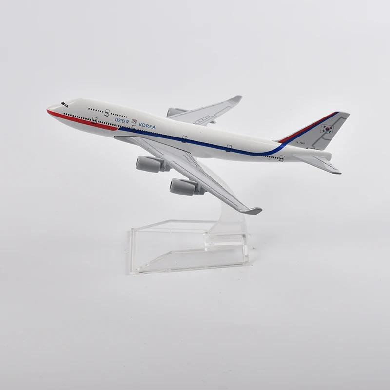 Replica Diecast 1/400 Scale Miniature Aircraft 16cm B747 Korea Air Force One Airways Metal  Airplane Model Plane 747 Model Plane