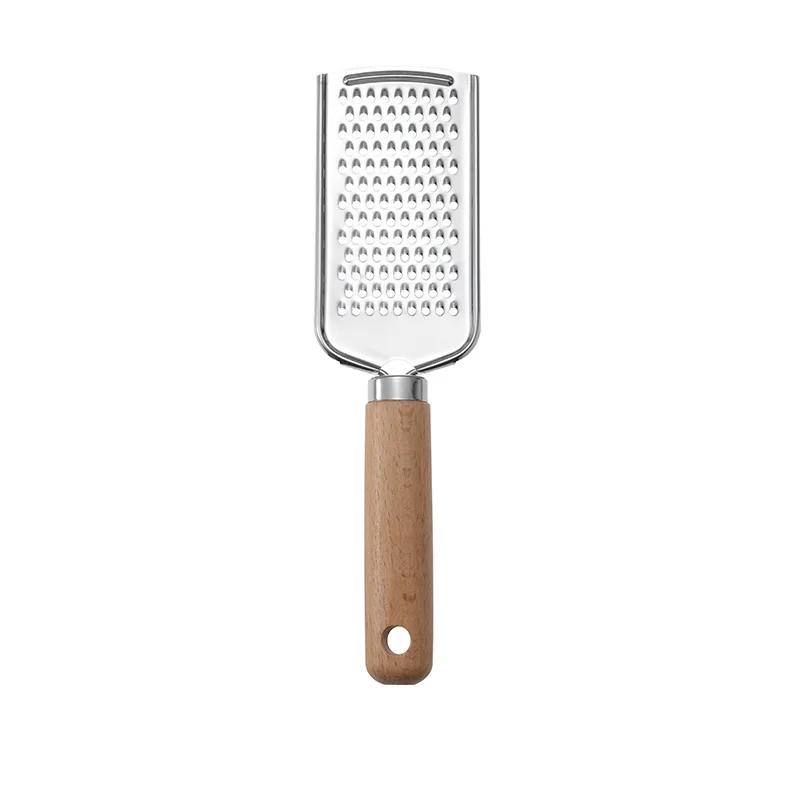 Wooden Handle Kitchen Gadgets Small Kitchen Utensils Set Baking Set Pizza Cheese Knife Stainless Steel Egg Beater