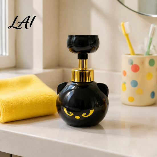 Cute Cat Paw Soap Dispenser Foam Dispenser Refillable Foaming Hand Pump Durable Bottle for Bathroom Countertop Reusable Container Kids Washing