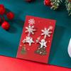 A Pair Exquisite Rhinestone Christmas Earrings Zinc Alloy Snowman Earrings  New Year Celebration