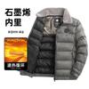 Winter Cotton Coat Men's Coat Thickened Fluffy Warm Cotton Coat Casual Fur Collar Embossed Versatile Jacket