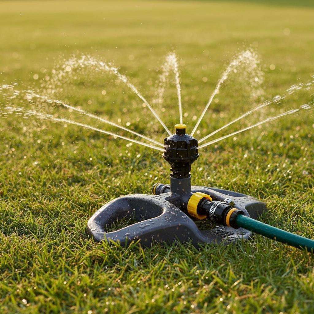 360 Degree Rotating Sprinkler Wide Coverage Automatic Garden Sprinkler Water Spray Spray Head Long-Lasting ABS Plastic Gardening