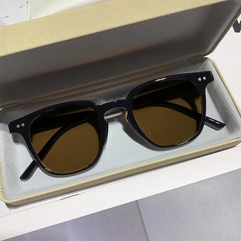 Yellow Black Shades Vintage Square Cycling Sunglasses Women Oversized Sun Glasses Fashion Uv400 Eyewear  Goggles Without Case